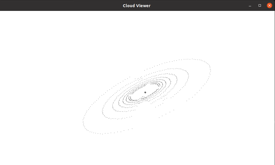 The PCD output visualized using Cloud Viewer